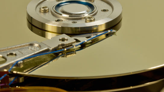 A hard disk drive platter.